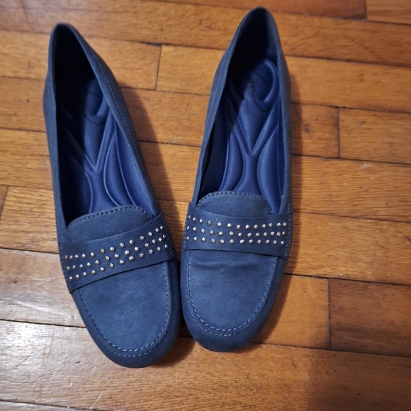 Kim Rodgers Morgan Denium Suede Loafers. Soze 9 1/2 - Picture 2 of 4